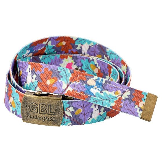 Official Ghibli Totoro Gacha Belt/Buckle • My Neighbor Totoro Ceinture/Strap • Small Totoro with Autumn Leaves GBL - Kamaji Market