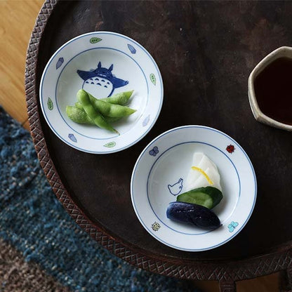 Official Ghibli Totoro Handmade Bean Plate/Dish/Tray SET of 3 • My Neighbor Totoro Japanese Porcelain Home Decor - Kamaji Market