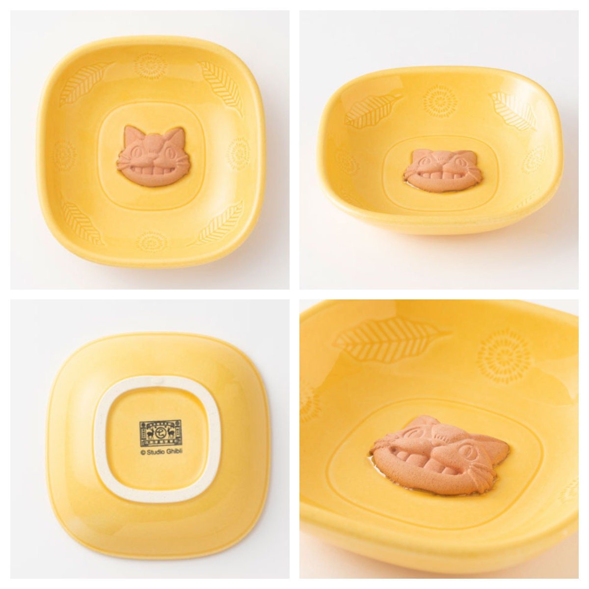 Official Ghibli Totoro Handmade Dish/Display Tray SET of 3 • My Neighbor Totoro Decorative Plate/Bowl • Japanese Pottery Home Decor - Kamaji Market