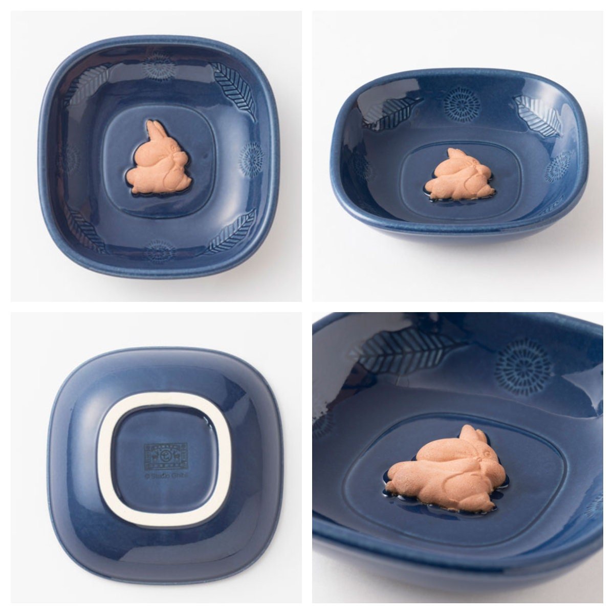 Official Ghibli Totoro Handmade Dish/Display Tray SET of 3 • My Neighbor Totoro Decorative Plate/Bowl • Japanese Pottery Home Decor - Kamaji Market