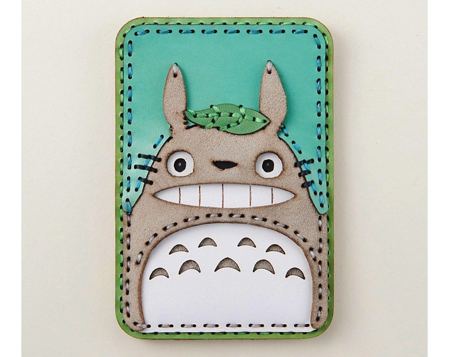 Official Ghibli Totoro Handmade Genuine Leather Card Case • My Neighbor Totoro Pass Case - Kamaji Market