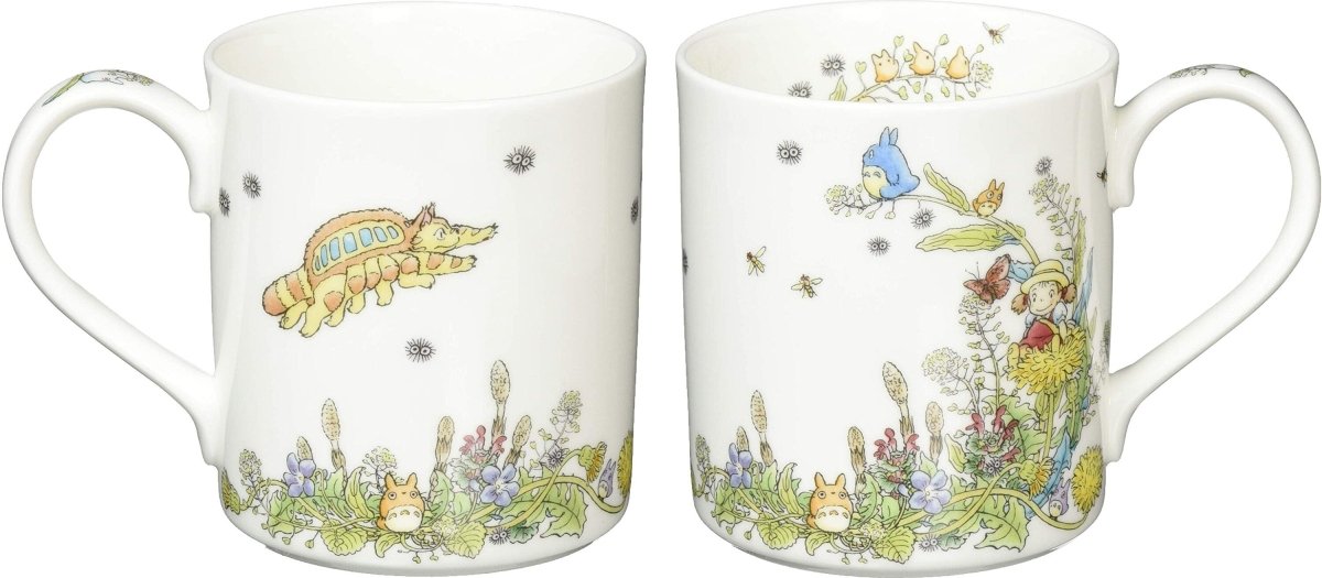 Official Ghibli Totoro Mug Cup "Four Seasons" • My Neighbor Totoro Bone China Noritake Tableware • Japanese Ceramic - Kamaji Market