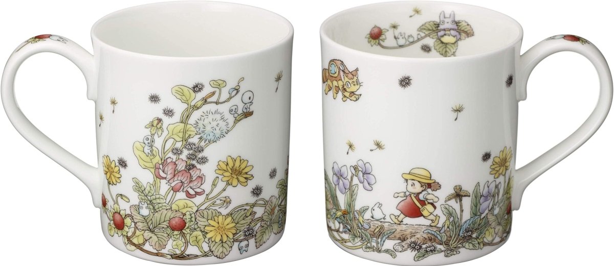 Official Ghibli Totoro Mug Cup "Four Seasons" • My Neighbor Totoro Bone China Noritake Tableware • Japanese Ceramic - Kamaji Market