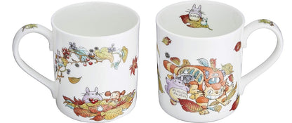 Official Ghibli Totoro Mug Cup "Four Seasons" • My Neighbor Totoro Bone China Noritake Tableware • Japanese Ceramic - Kamaji Market