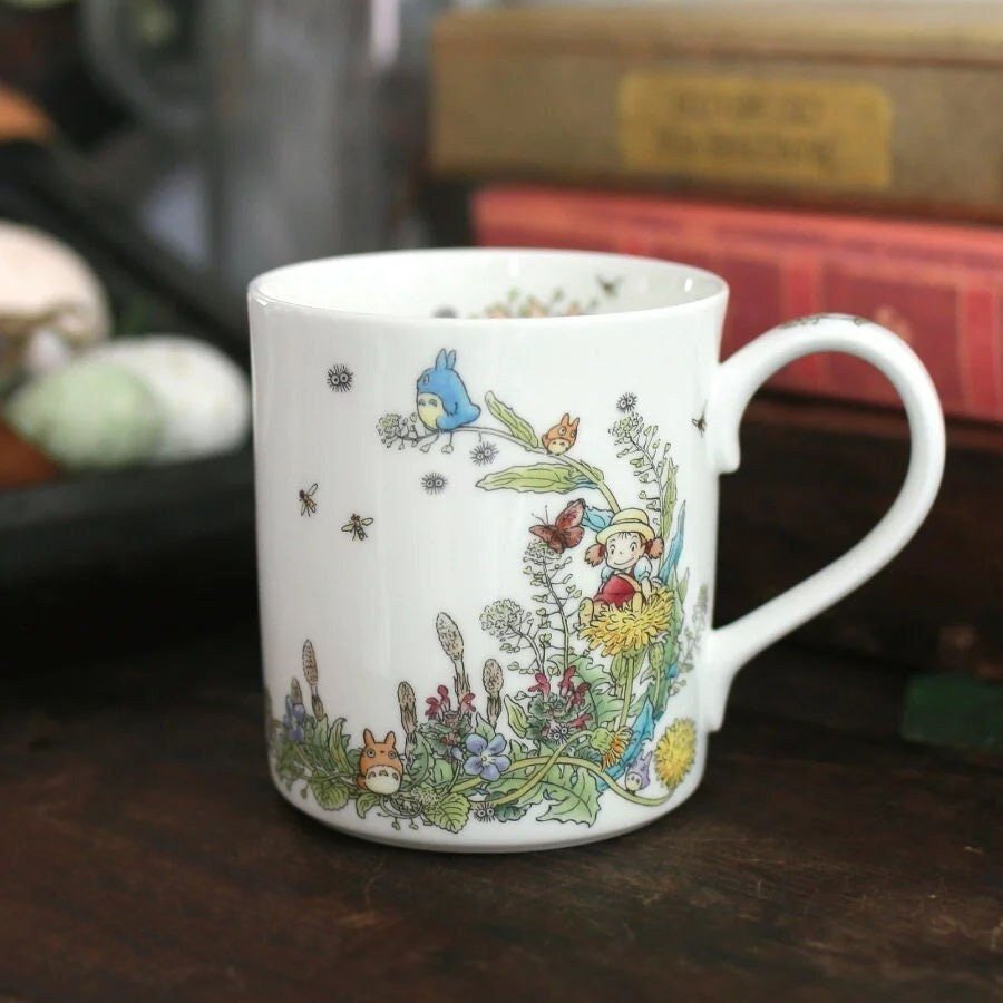 Official Ghibli Totoro Mug Cup "Four Seasons" • My Neighbor Totoro Bone China Noritake Tableware • Japanese Ceramic - Kamaji Market