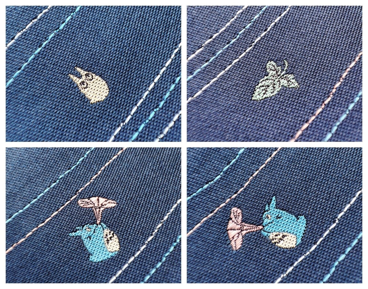Official Ghibli Totoro Necktie • My Neighbor Totoro Neckwear/Ascot/Cravat/Accent Clothes • Blue Silk Neck Tie - Kamaji Market