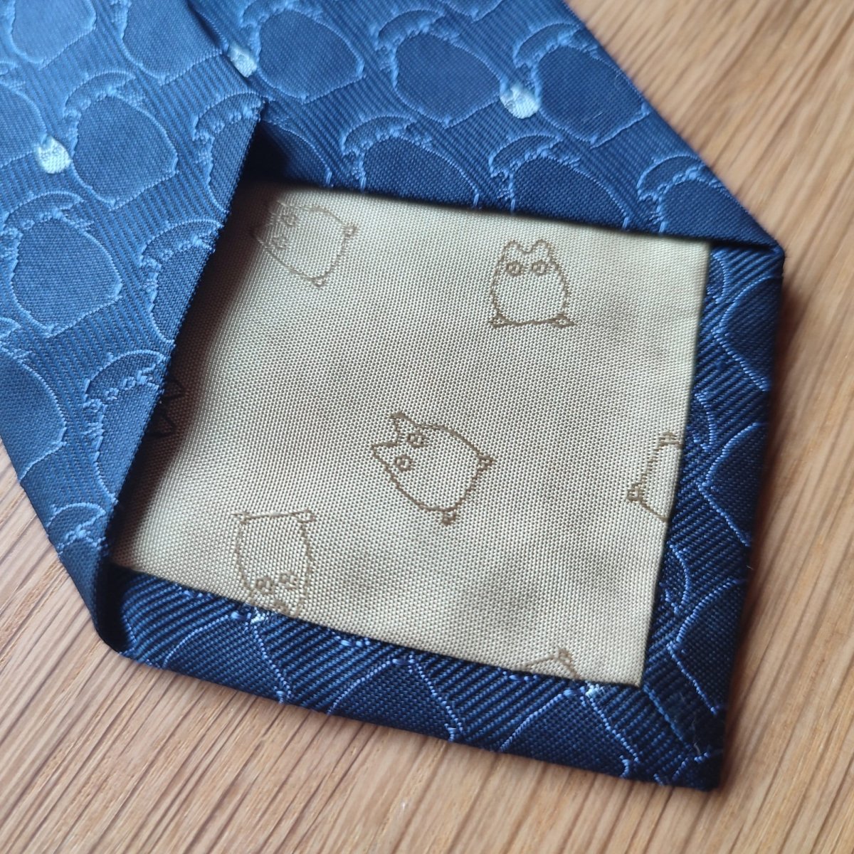 Official Ghibli Totoro Necktie • My Neighbor Totoro Neckwear/Ascot/Cravat/Accent Clothes • Blue Silk Neck Tie - Kamaji Market