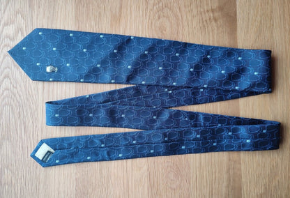 Official Ghibli Totoro Necktie • My Neighbor Totoro Neckwear/Ascot/Cravat/Accent Clothes • Blue Silk Neck Tie - Kamaji Market