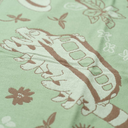 Official Ghibli Totoro Shoulder Shawl • My Neighbor Totoro Jacquard Stole/Scarf/Tippet/Cape/Put - on/Muffler • Catbus - Kamaji Market