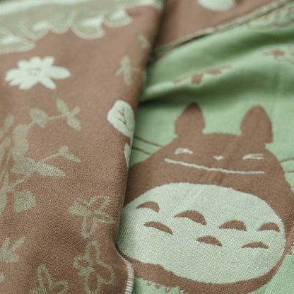 Official Ghibli Totoro Shoulder Shawl • My Neighbor Totoro Jacquard Stole/Scarf/Tippet/Cape/Put - on/Muffler • Catbus - Kamaji Market