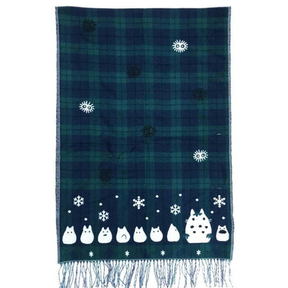 Official Ghibli Totoro Shoulder Shawl/Scarf • My Neighbor Totoro Jacquard Stole/Tippet/Cape/Put - on/Muffler - Kamaji Market