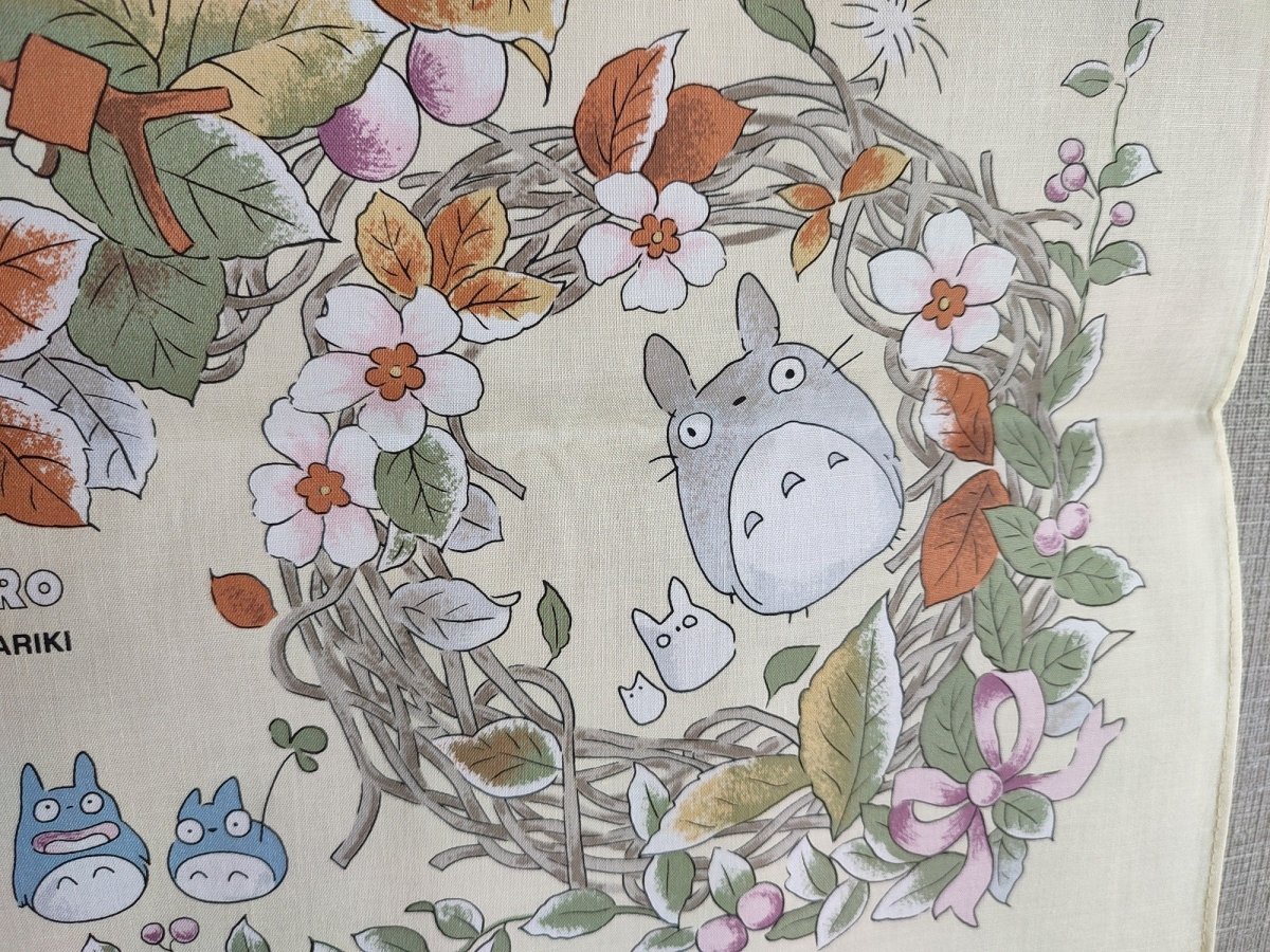 Official Ghibli Totoro Tapestry/Wall Hanging • My Neighbor Totoro Bandana/Neckerchief/Scarf/Handkerchief/Interior Decor - Kamaji Market