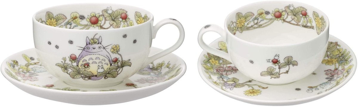 Official Ghibli Totoro Tea Cup Set • Japanese Bone China Noritake Milk Cup/Saucer • My Neighbor Totoro Tableware/Dishware Gift - Kamaji Market