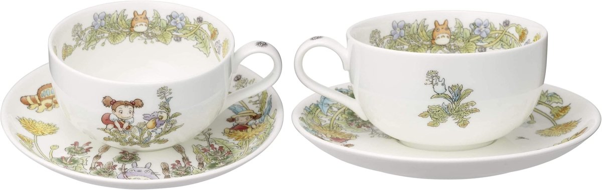 Official Ghibli Totoro Tea Cup Set • Japanese Bone China Noritake Milk Cup/Saucer • My Neighbor Totoro Tableware/Dishware Gift - Kamaji Market