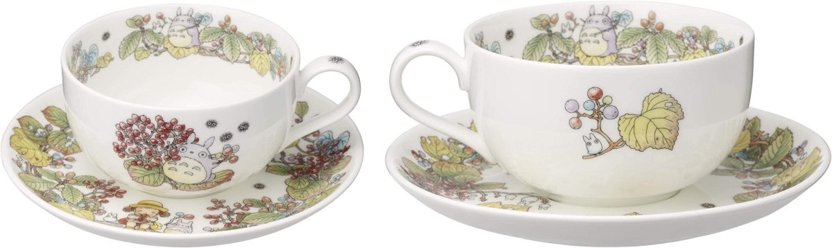 Official Ghibli Totoro Tea Cup Set • Japanese Bone China Noritake Milk Cup/Saucer • My Neighbor Totoro Tableware/Dishware Gift - Kamaji Market