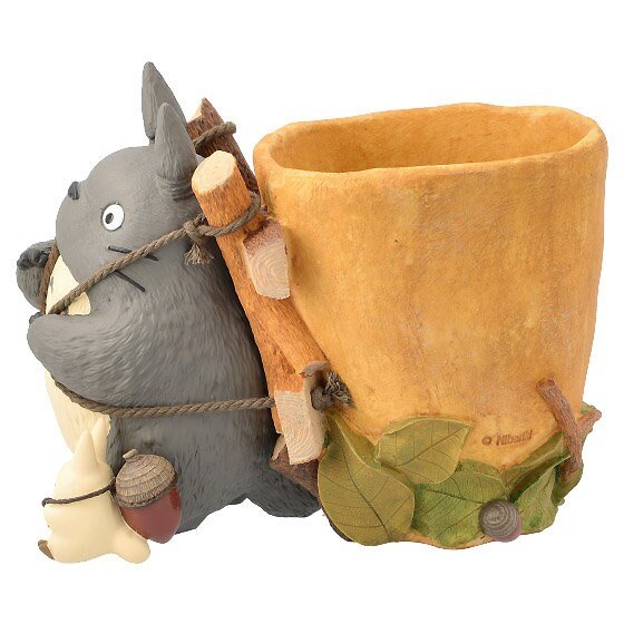 Official Ghibli Totoro with Basket Planter Cover • My Neighbor Totoro Pot/Home Decor/Interior Diorama - Kamaji Market