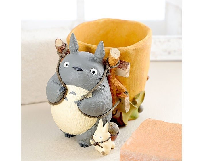 Official Ghibli Totoro with Basket Planter Cover • My Neighbor Totoro Pot/Home Decor/Interior Diorama - Kamaji Market