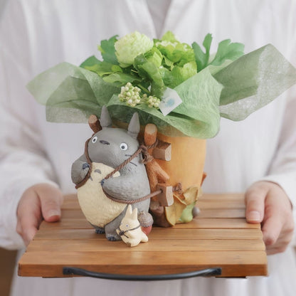 Official Ghibli Totoro with Basket Planter Cover • My Neighbor Totoro Pot/Home Decor/Interior Diorama - Kamaji Market