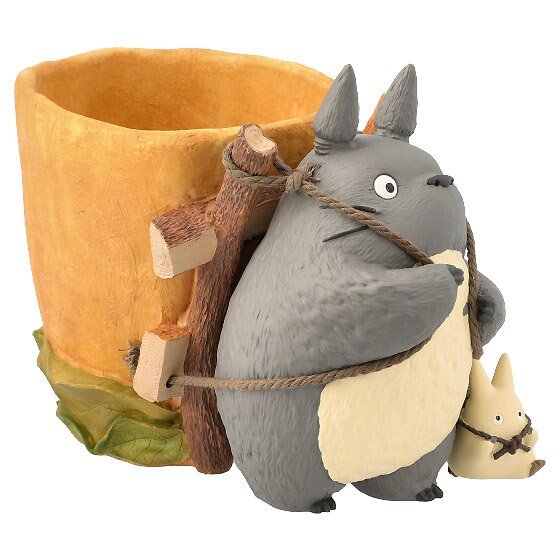 Official Ghibli Totoro with Basket Planter Cover • My Neighbor Totoro Pot/Home Decor/Interior Diorama - Kamaji Market