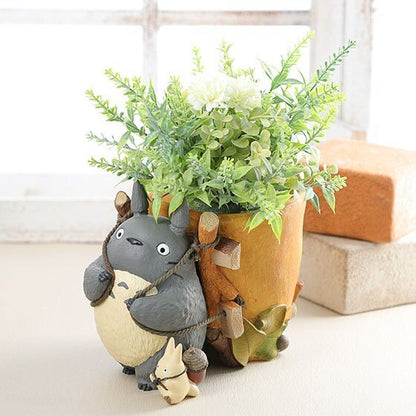 Official Ghibli Totoro with Basket Planter Cover • My Neighbor Totoro Pot/Home Decor/Interior Diorama - Kamaji Market
