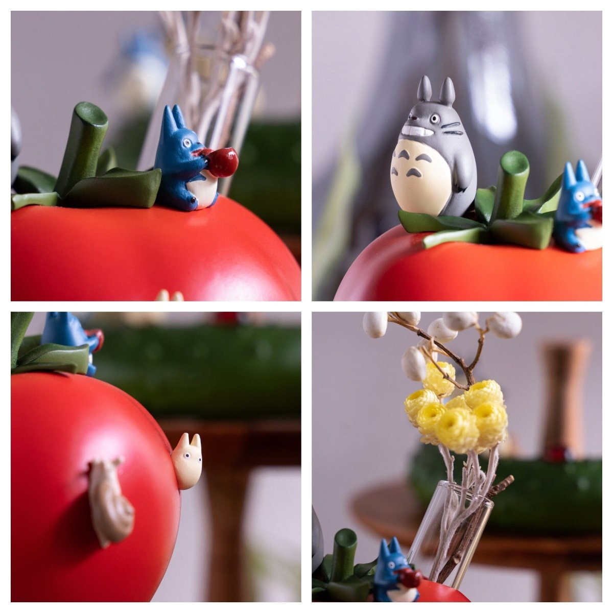 Official Ghibli Totoro/Vegetable Vase Figure • My Neighbor Totoro Small Figurine/Mini Statue/Replica/Home Decor/Interior Diorama Anime Gift - Kamaji Market