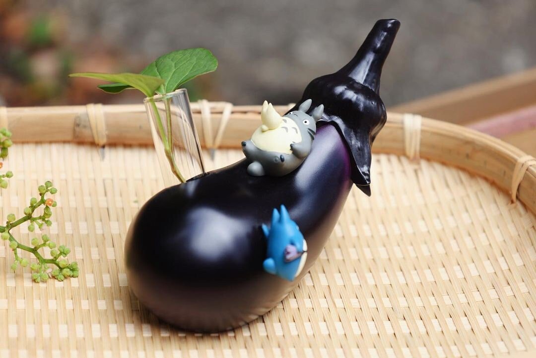 Official Ghibli Totoro/Vegetable Vase Figure • My Neighbor Totoro Small Figurine/Mini Statue/Replica/Home Decor/Interior Diorama Anime Gift - Kamaji Market