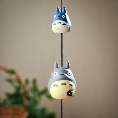 Official Ghibli Triple Totoro Wind Chime • My Neighbor Totoro Clay Interior Decor - Kamaji Market