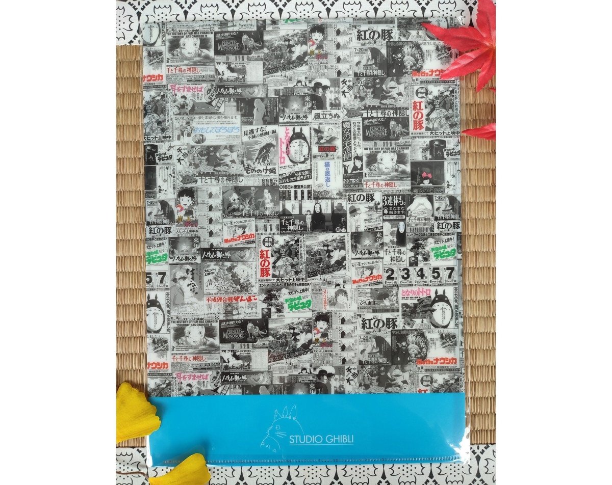 Official Ghibli Wall Art Picture/Folder • Howl, Totoro, Kikis Delivery, Mononoke, Spirited Away, Whispering Clear File - Kamaji Market