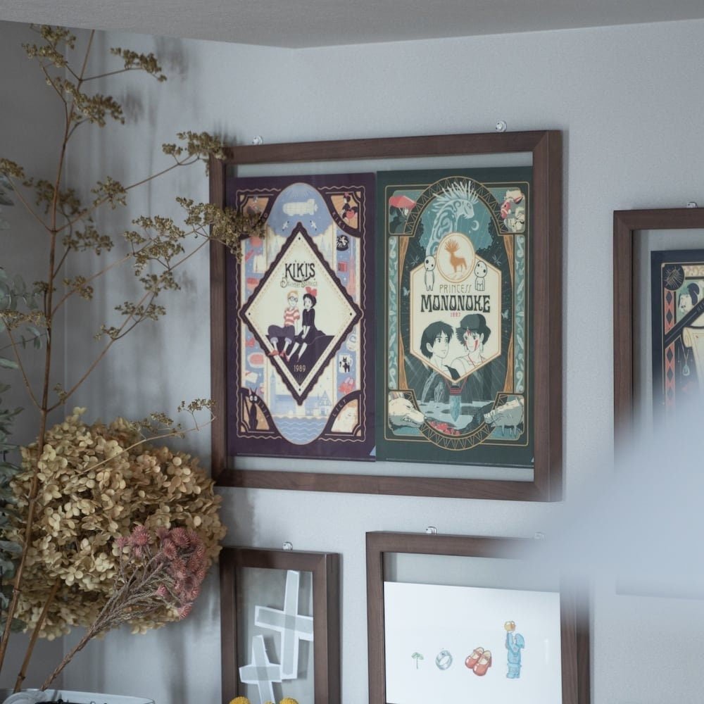 Official Ghibli Wall Art Picture/Folder • Howl, Totoro, Kikis Delivery, Mononoke, Spirited Away, Whispering Clear File - Kamaji Market
