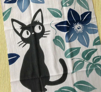 Official Ghibli Wall Hanging Hand - dyed • Kikis Delivery Service Tenugui/Wall Decor/Tapestry/Interior Decoration - Kamaji Market