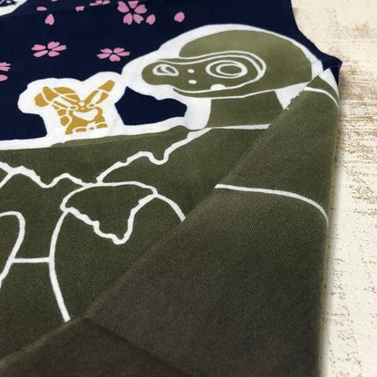Official Ghibli Wall Hanging Hand - dyed • Laputa Castle in the Sky Tenugui/Wall Decor/Tapestry/Interior Decoration - Kamaji Market