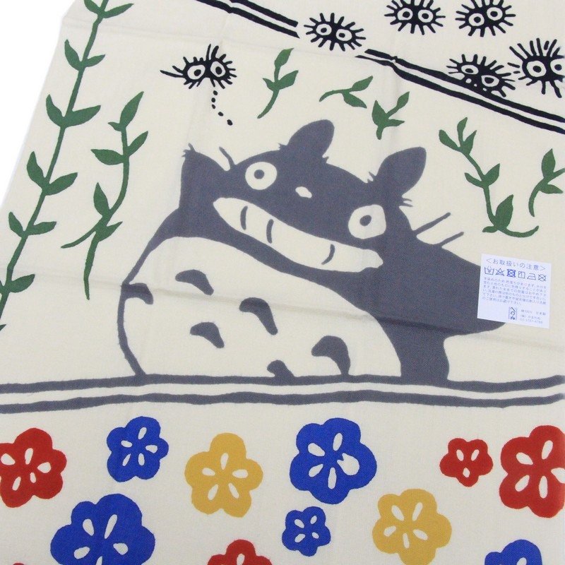 Official Ghibli Wall Hanging Hand - dyed • My Neighbor Totoro Tenugui/Wall Decor/Tapestry/Interior Decoration - Kamaji Market