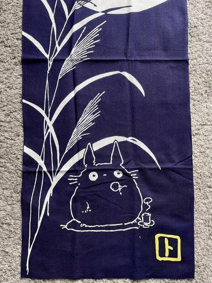 Official Ghibli Wall Hanging Hand-dyed • My Neighbor Totoro Tenugui/Wall Decor/Tapestry/Interior Decoration - Kamaji Market