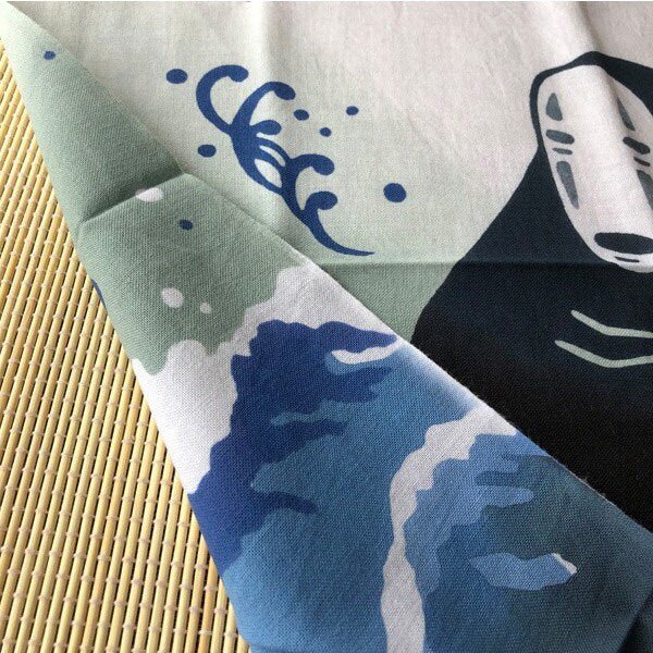 Official Ghibli Wall Hanging Hand - dyed • Spirited Away Tenugui/Wall Decor/Tapestry/Interior Decoration • No Face Kaonashi - Kamaji Market