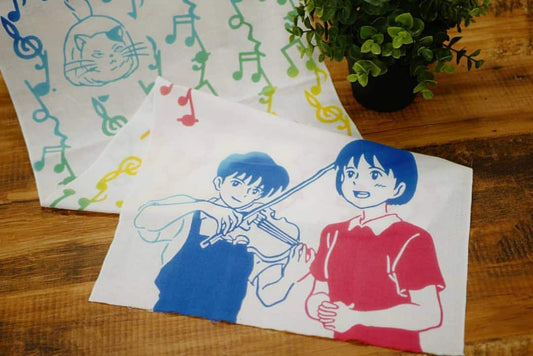 Official Ghibli Wall Hanging Hand - dyed • Whisper of the Heart Tenugui/Wall Decor/Tapestry/Interior Decoration - Kamaji Market