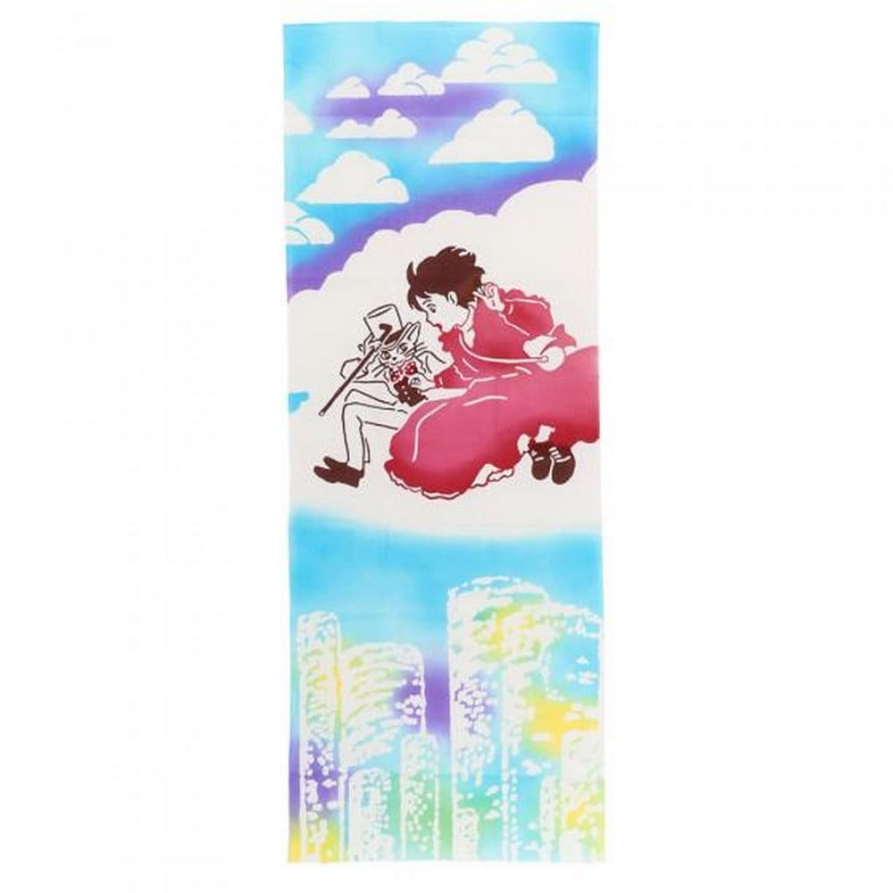 Official Ghibli Wall Hanging Hand - dyed • Whisper of the Heart Tenugui/Wall Decor/Tapestry/Interior Decoration • Baron - Kamaji Market