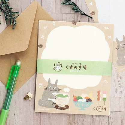 Official Ghibli Washi Letter Set • My Neighbor Totoro, Kikis Delivery Service Writing Paper/Message Card • Jiji Gigi Japanese Stationery - Kamaji Market