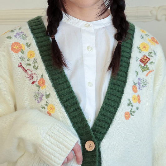 Official Ghibli Whisper of the Heart Cardigan • Sweater/Pullover/Jumper with Moon Cat - Kamaji Market