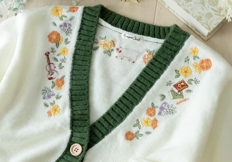 Official Ghibli Whisper of the Heart Cardigan • Sweater/Pullover/Jumper with Moon Cat - Kamaji Market
