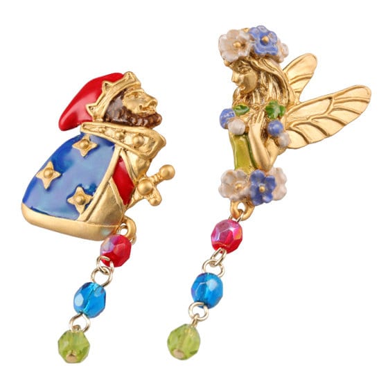 Official Ghibli Whisper of the Heart Earrings • Dwarf King & Elf Queen Handmade Earrings • Anime Japanese Jewelry - Kamaji Market