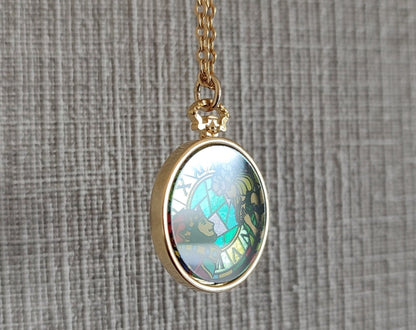 Official Ghibli Whisper of the Heart Necklace/Pendant with Chain • Dwarf King & Elf Queen Japanese Jewelry - Kamaji Market