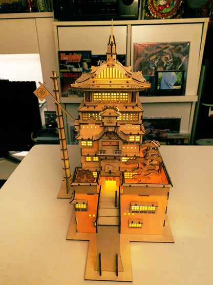 Official Ghibli Wooden 3D Puzzle/Figure • Spirited Away Figurine/Statue/Home Decor/Interior Diorama • Anime Craft - Kamaji Market