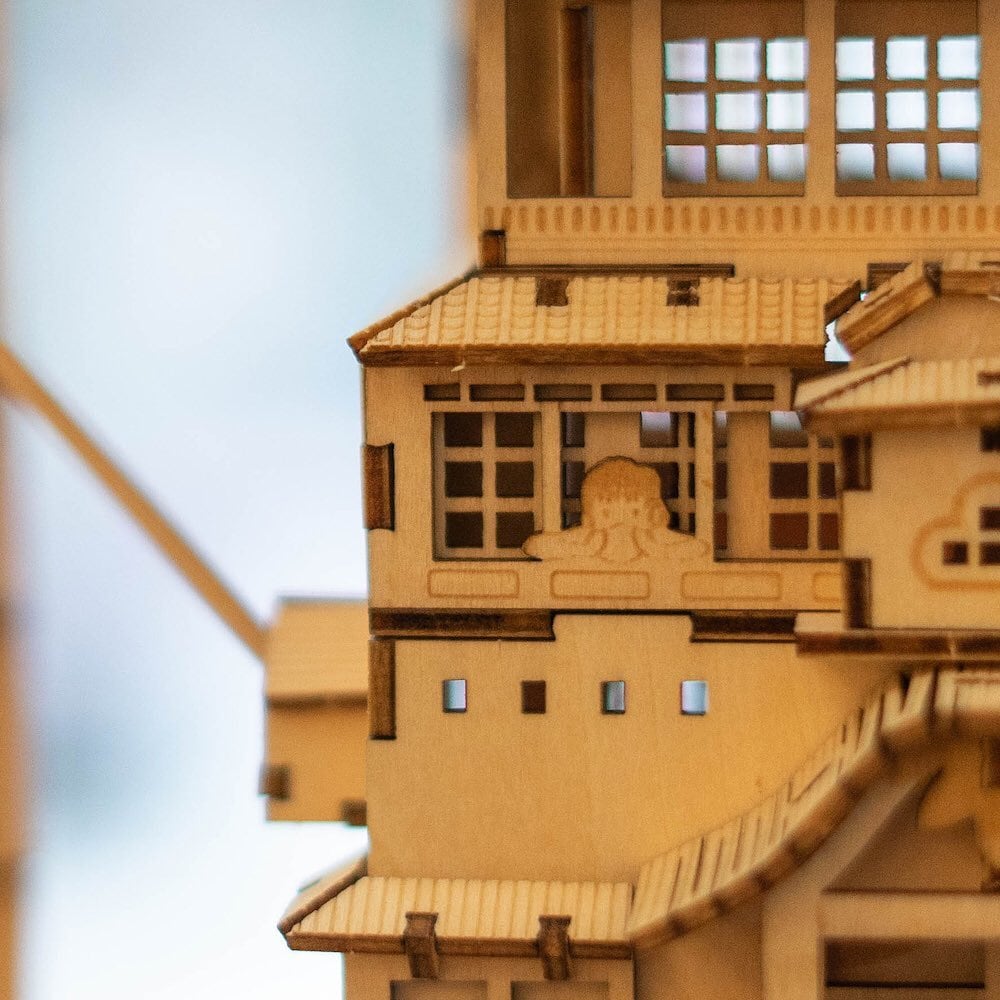 Official Ghibli Wooden 3D Puzzle/Figure • Spirited Away Figurine/Statue/Home Decor/Interior Diorama • Anime Craft - Kamaji Market