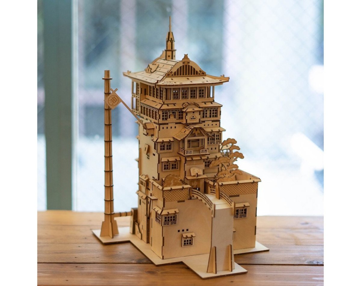 Official Ghibli Wooden 3D Puzzle/Figure • Spirited Away Figurine/Statue/Home Decor/Interior Diorama • Anime Craft - Kamaji Market