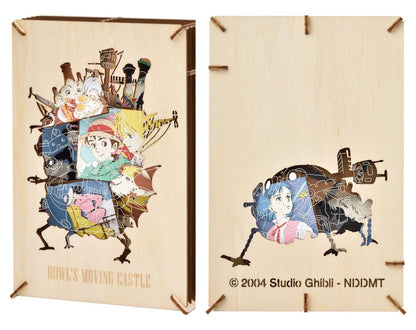Official Ghibli Wooden Paper Theater/Puzzle • Howls Moving Castle Paper Craft/Interior Diorama/Home Decor • Anime Scene - Kamaji Market