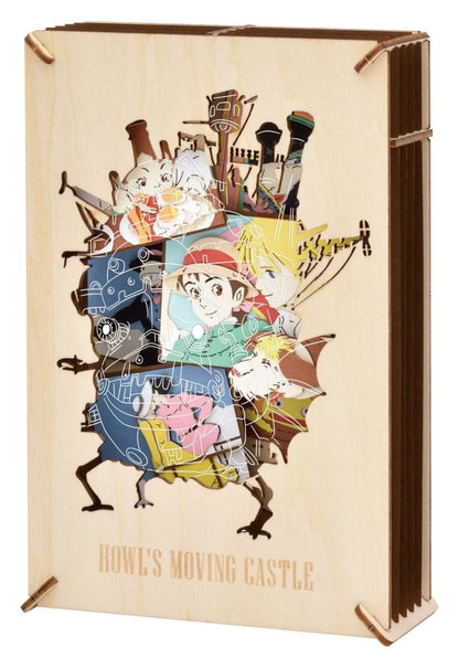 Official Ghibli Wooden Paper Theater/Puzzle • Howls Moving Castle Paper Craft/Interior Diorama/Home Decor • Anime Scene - Kamaji Market