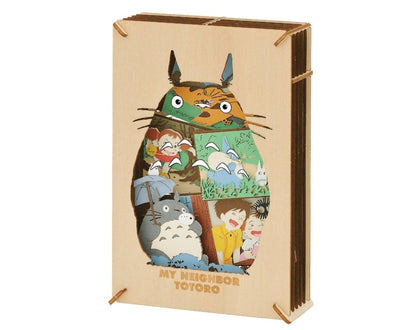 Official Ghibli Wooden Paper Theater/Puzzle • My Neighbor Totoro Paper Craft/Interior Diorama/Home Decor • Anime Scene - Kamaji Market