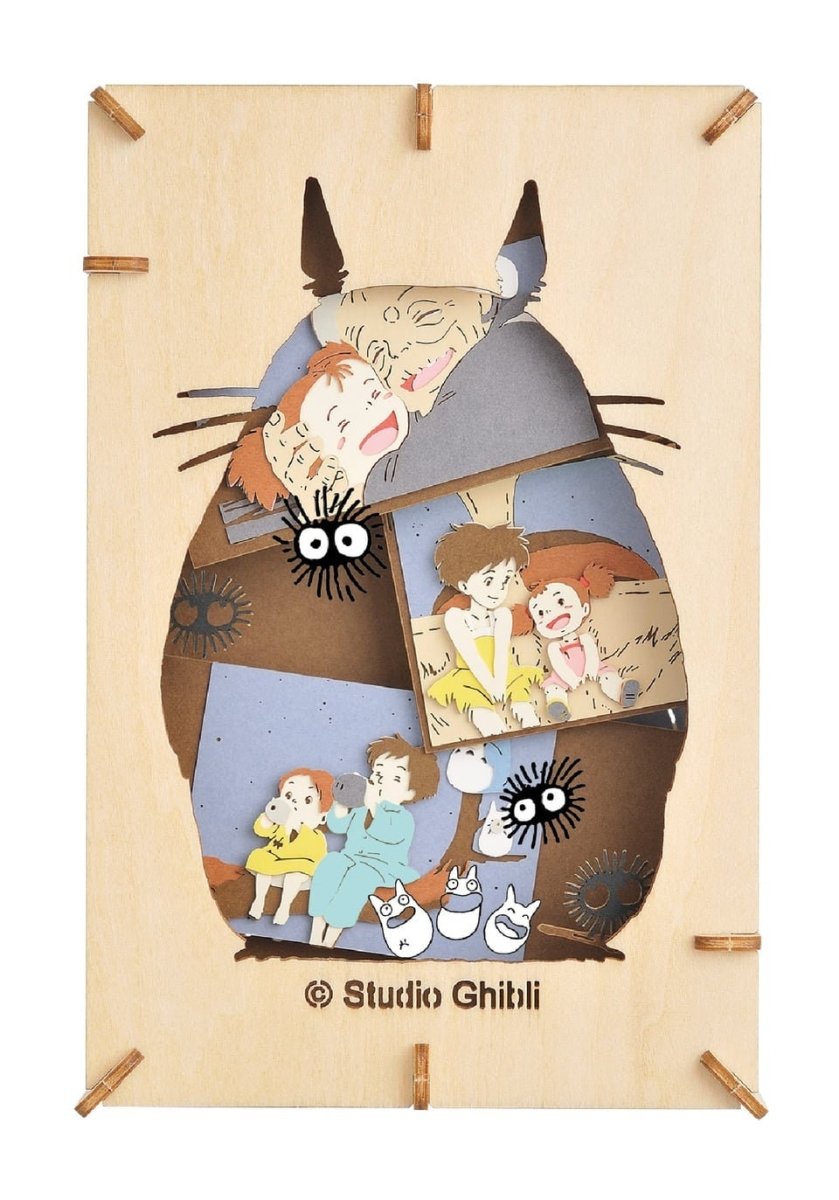 Official Ghibli Wooden Paper Theater/Puzzle • My Neighbor Totoro Paper Craft/Interior Diorama/Home Decor • Anime Scene - Kamaji Market