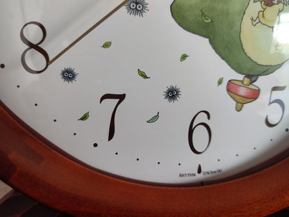 Official Ghibli Wooden Wall Clock • My Neighbor Totoro Wall Hanging / Home Decor Art / Interior Design - Kamaji Market