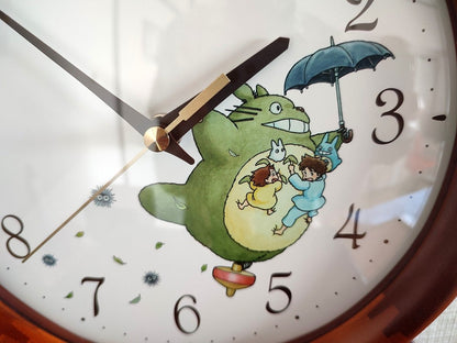 Official Ghibli Wooden Wall Clock • My Neighbor Totoro Wall Hanging / Home Decor Art / Interior Design - Kamaji Market